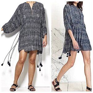 Apiece Apart Puebla Wabi Printed Silk-Crepe Mini Dress Size 4